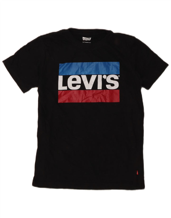 Levi's Boys Graphic T-Shirt Top 10-11 ετών Μεσαίο μαύρο βαμβακερό