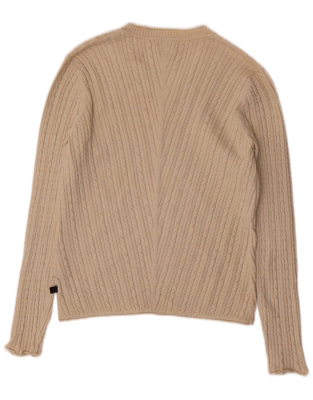 ADIDAS Γυναικείο πουλόβερ με λαιμόκοψη με V λαιμόκοψη UK 12 μεσαίο μπεζ μετάξι