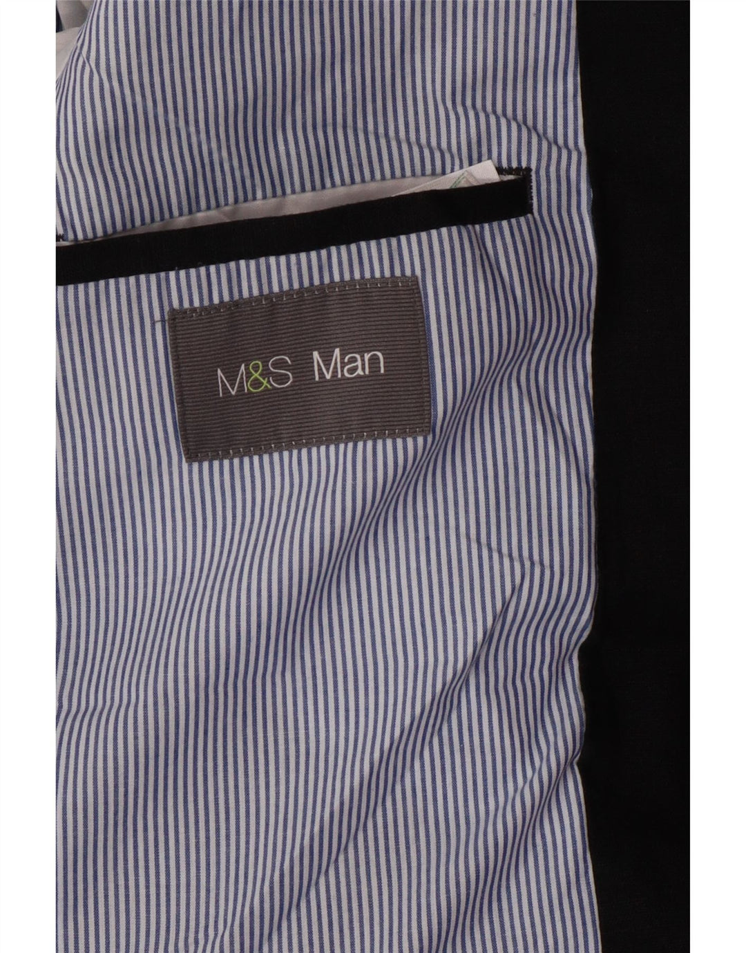 MARKS & SPENCER Ανδρικό σακάκι με 2 κουμπιά σακάκι UK 40 μεγάλο μαύρο λινό