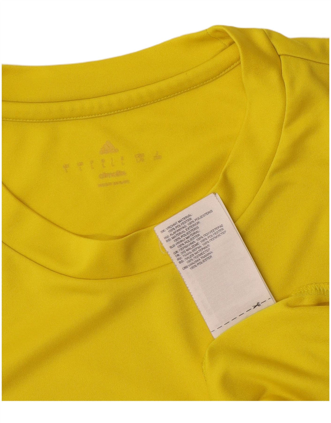 Ανδρικό T-Shirt Climalite Adidas Top Large Yellow Polyester