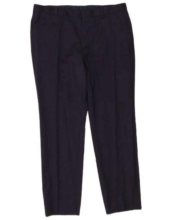Παντελόνι Hugo Boss Ανδρικό Slim Suit Παντελόνι W36 L30 Navy Blue Wool