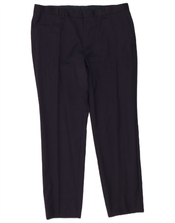 Παντελόνι Hugo Boss Ανδρικό Slim Suit Παντελόνι W36 L30 Navy Blue Wool
