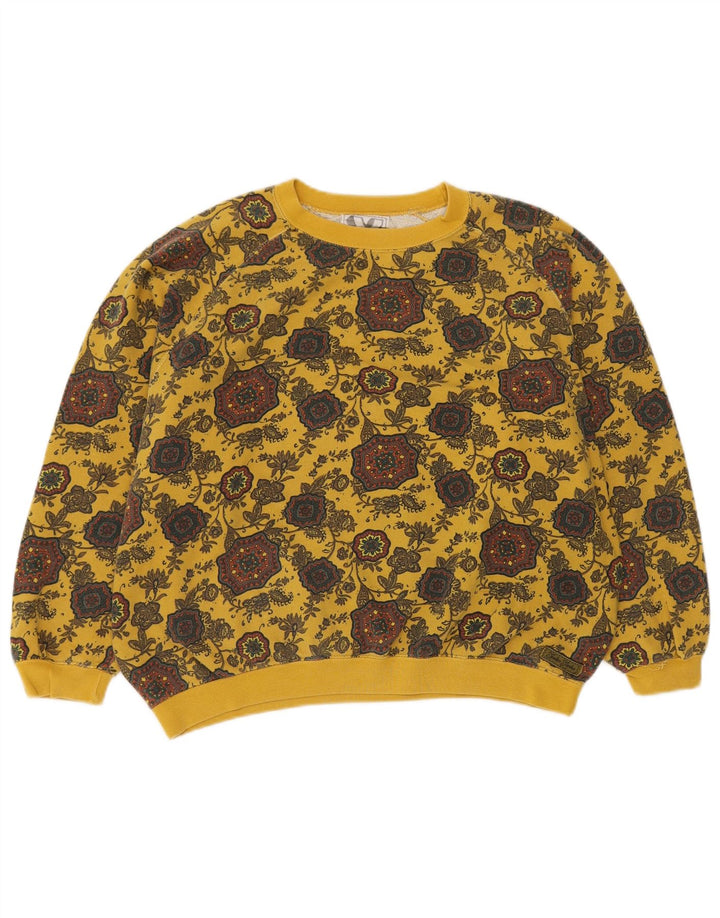 PATRIZIA DINI Γυναικείο Φούτερ Jumper UK 14 Medium Yellow Floral