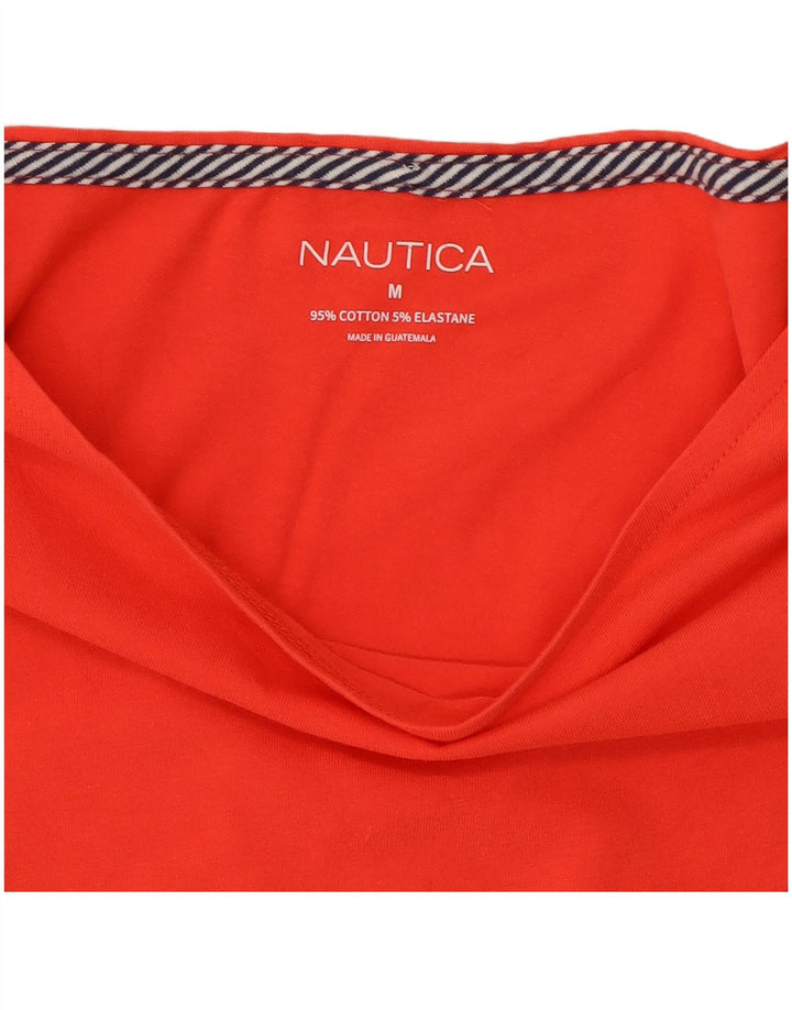 NAUTICA Γυναικεία Μπλούζα Τοπ UK 12 Μεσαίο κόκκινο βαμβακερό