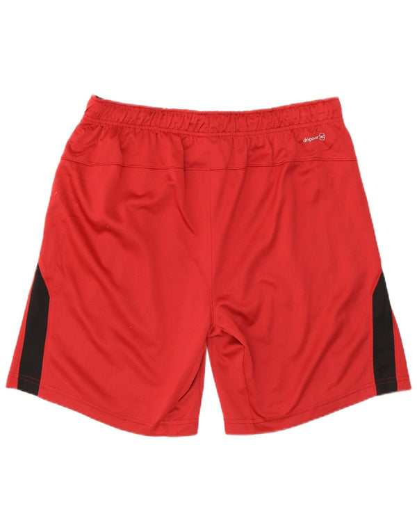 Russell Athletic Mens Dri-Power Sport Shorts Large Red Colourblock