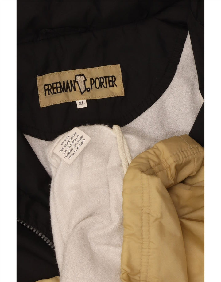 FREEMAN T. PORTER Ανδρική φόρμα γυμναστικής γραφική στο επάνω μέρος μπουφάν XL μπεζ χρώματος