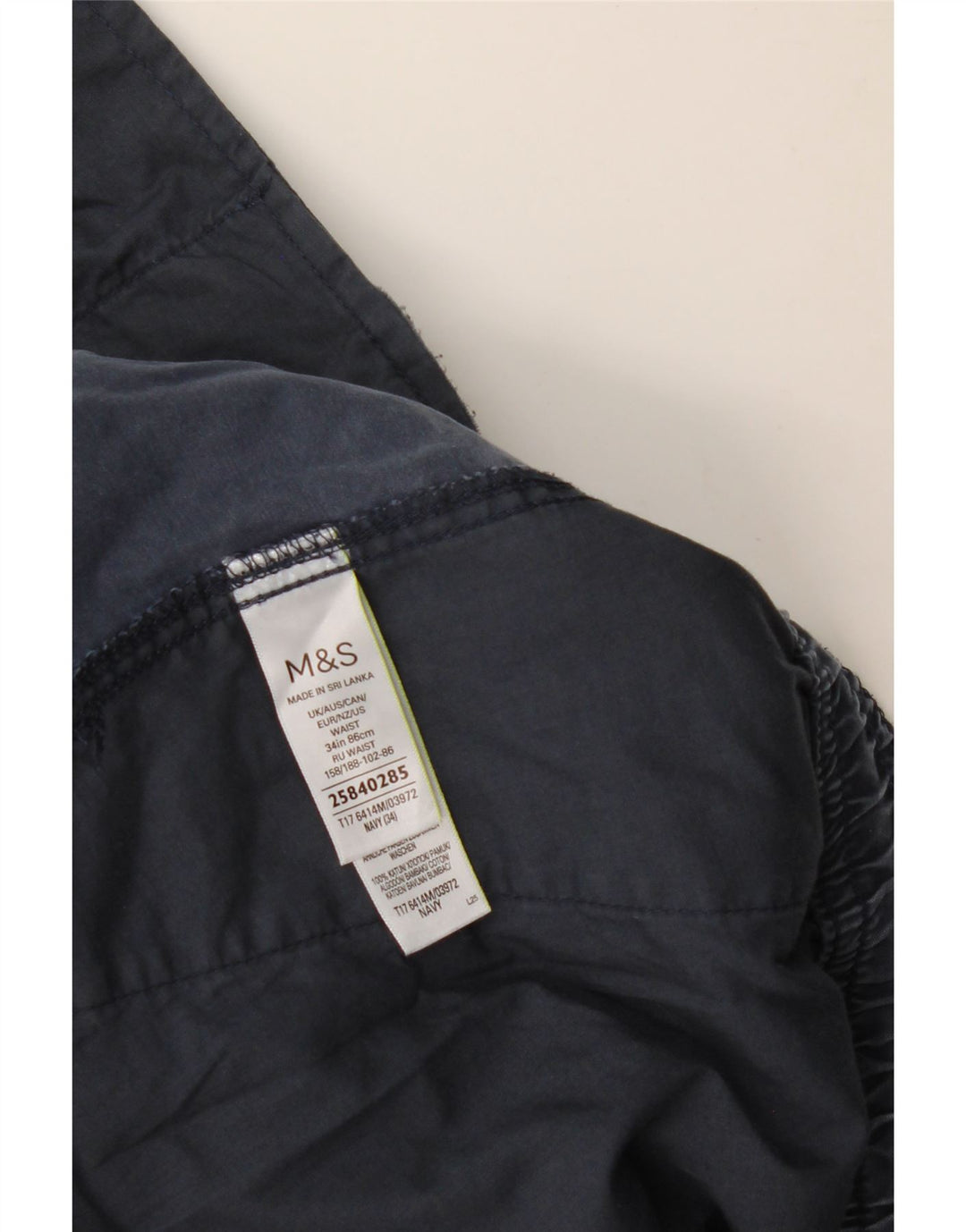 MARKS & SPENCER Ανδρικό σορτς Cargo W34 Μεγάλο Βαμβακερό Navy Blue