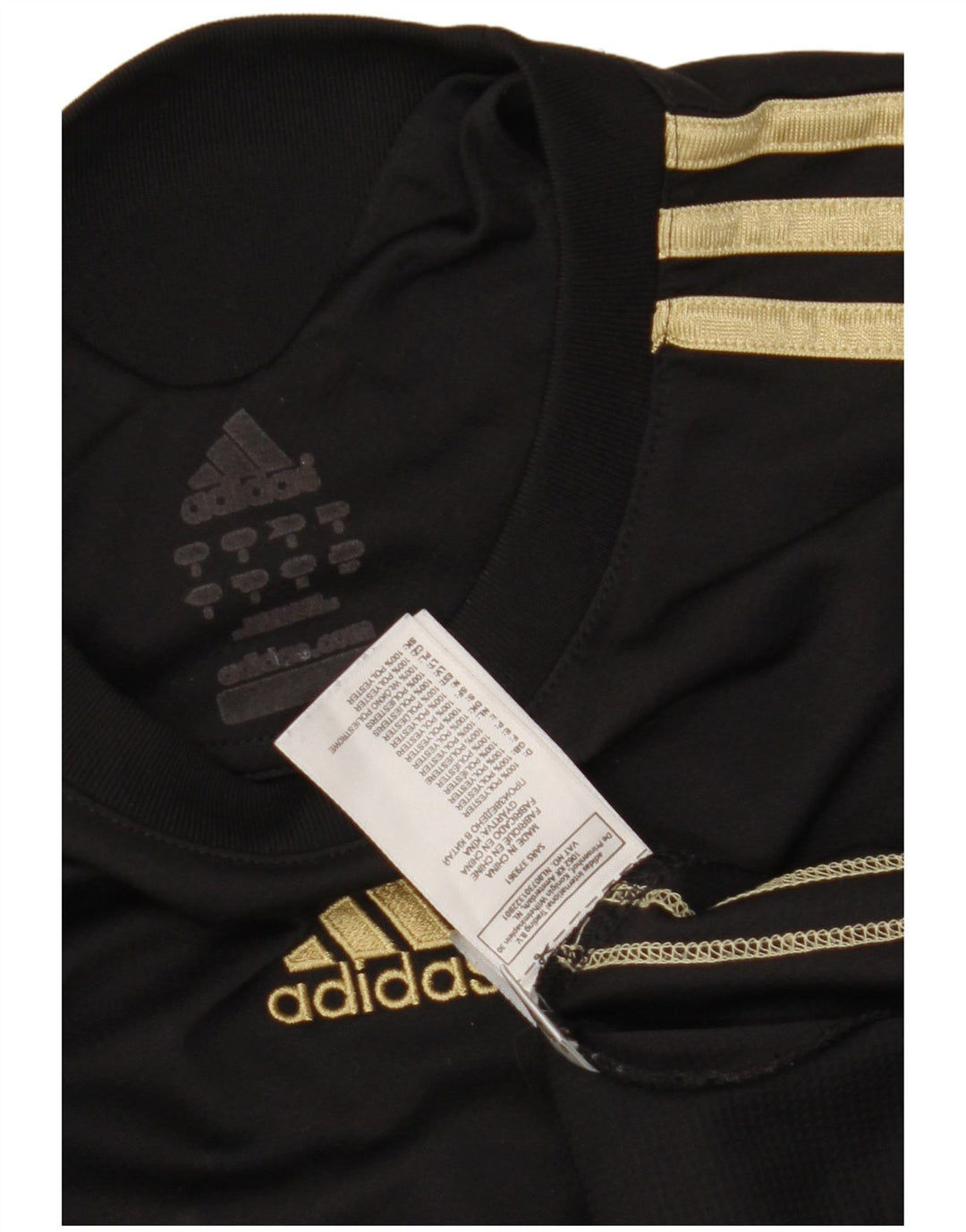 Adidas Ανδρικό T-Shirt με αφηρημένο σχέδιο Τοπ μικρού μαύρου πολυεστέρα