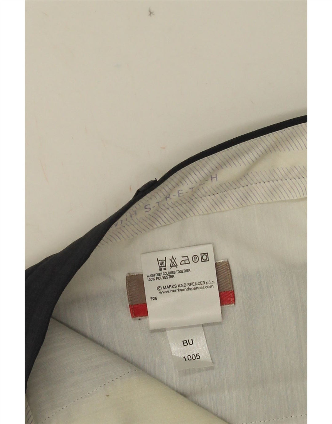 Ανδρικό ίσιο παντελόνι Marks & Spencer W36 L29 Navy Blue Polyester