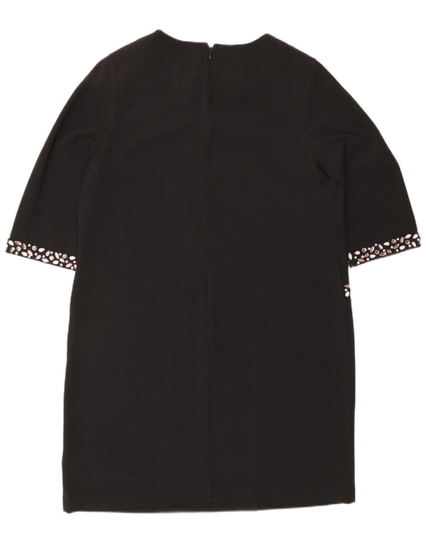 Monsoon Γυναικείο φόρεμα 3/4 Sleeve Shift UK 16 Large μαύρο πολυεστέρα