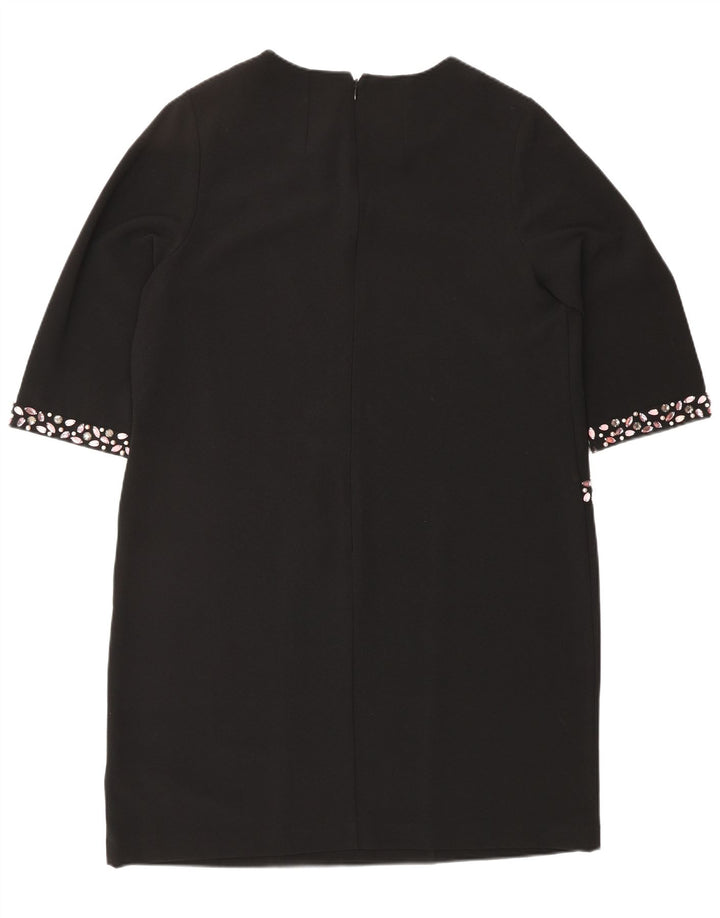 Monsoon Γυναικείο φόρεμα 3/4 Sleeve Shift UK 16 Large μαύρο πολυεστέρα