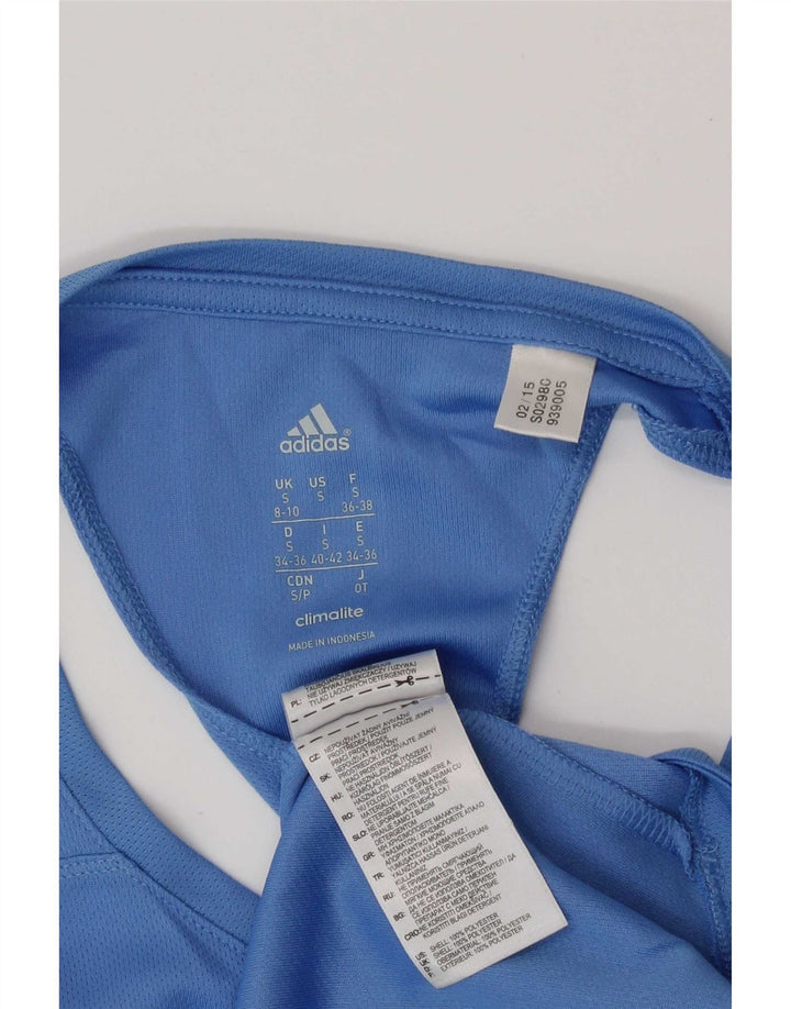 Adidas Γυναικείο γιλέκο Climalite Top UK 8/10 Small Blue Polyester