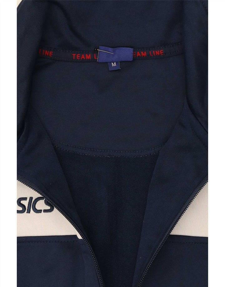 Ανδρική φόρμα Asics με μεσαίο μπλε ναυτικό Colorblock Polyester