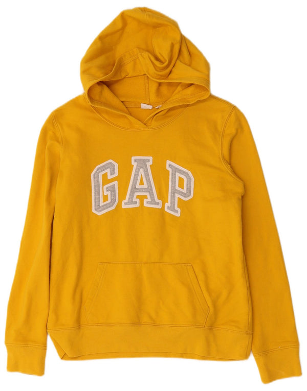 Gap Womens Graphic Oversized Hoodie Jumper UK 6 XS κίτρινο βαμβακερό