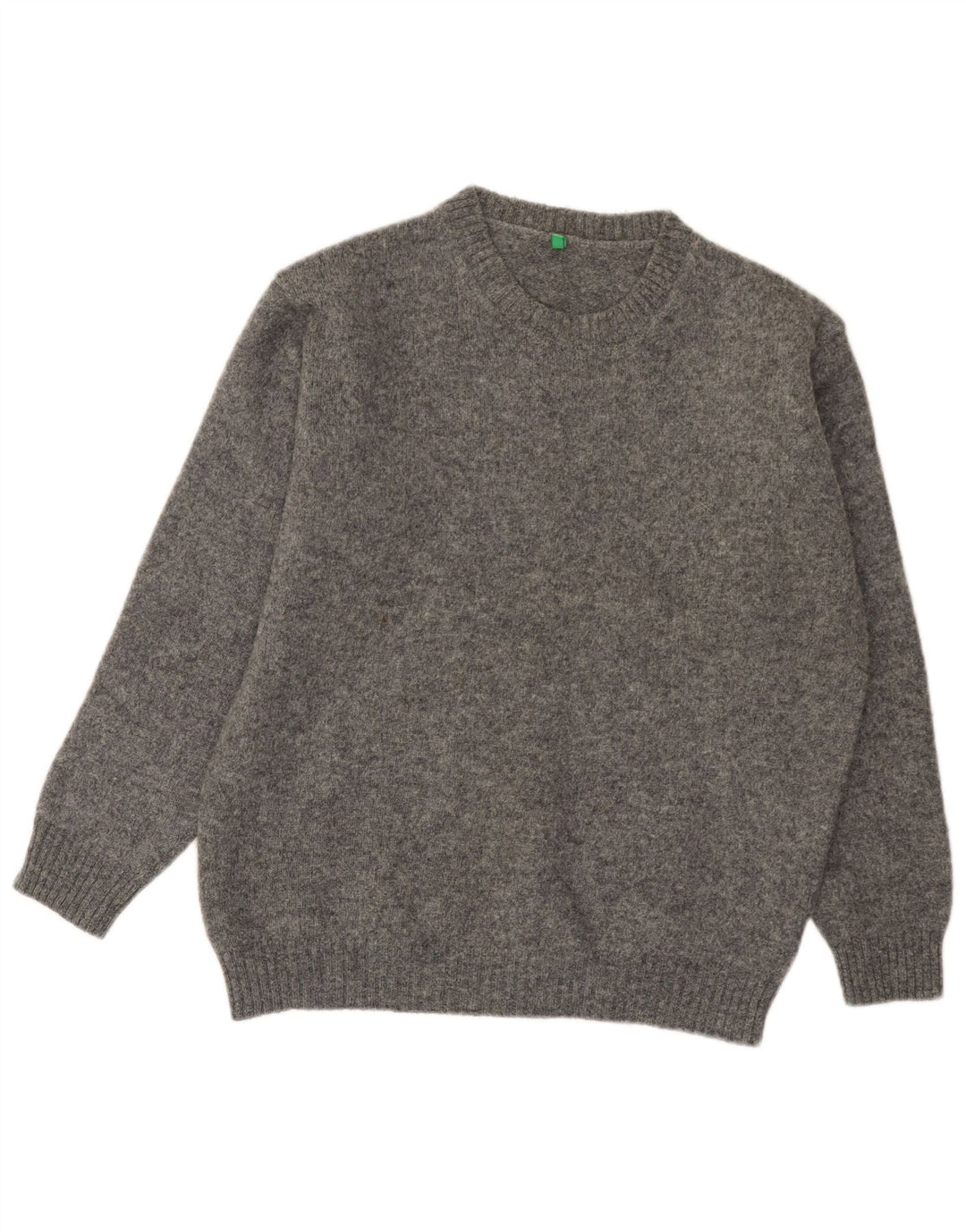 Πουλόβερ Benetton Boys Crew Neck Jumper 15-16 ετών, μεγάλο γκρι μαλλί