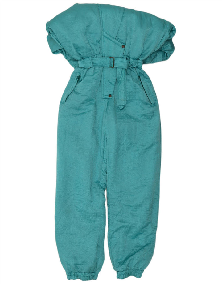 Vintage γυναικεία φόρμα σκι IT 44 Medium Turquoise Polyamide Retro