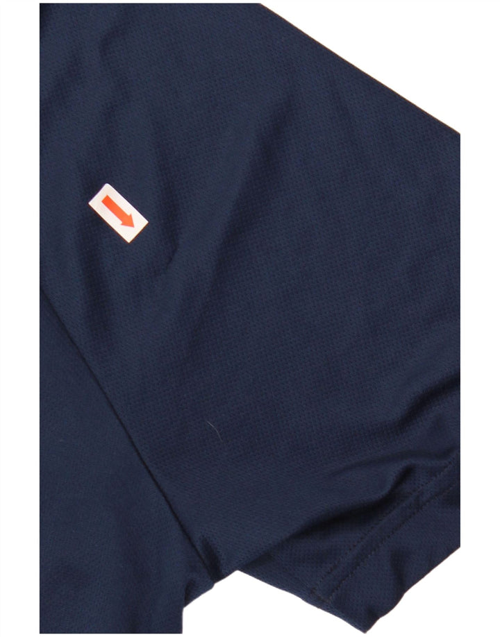 Ανδρικό γραφικό T-shirt Adidas Climalite Top Large Navy Blue Polyester