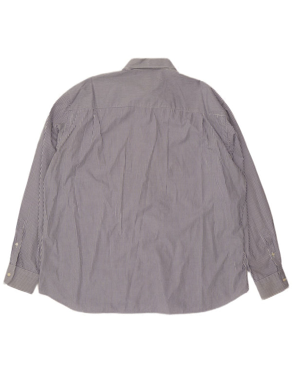 Paul & Shark Ανδρικό πουκάμισο Yachting Μέγεθος 47 18 1/2 2XL Navy Blue Check Cotton