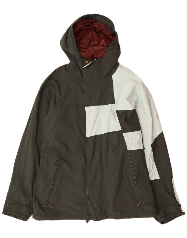 VANS Ανδρικό μπουφάν με κουκούλα αντιανεμικό UK 40 Large Khaki Colourblock Nylon