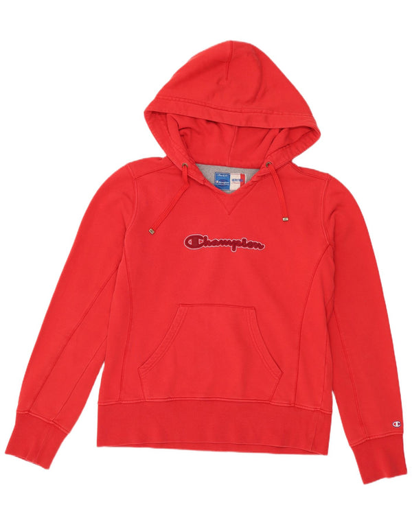 Champion Womens Heritage Classics Graphic Hoodie Jumper UK 16 Large Red