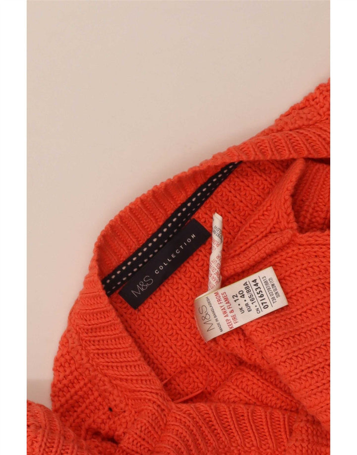 Marks & Spencer Γυναικείο πουλόβερ με λαιμόκαυστο UK 12 Medium Orange