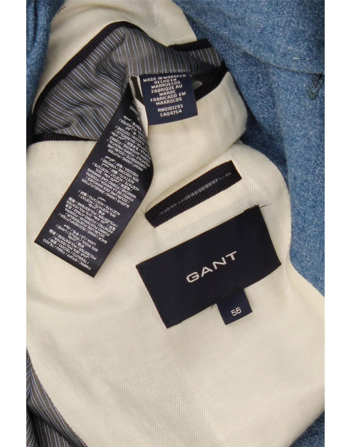 Ανδρικό μπουφάν Gant 3 Button Blazer IT 56 XL Blue Polyester