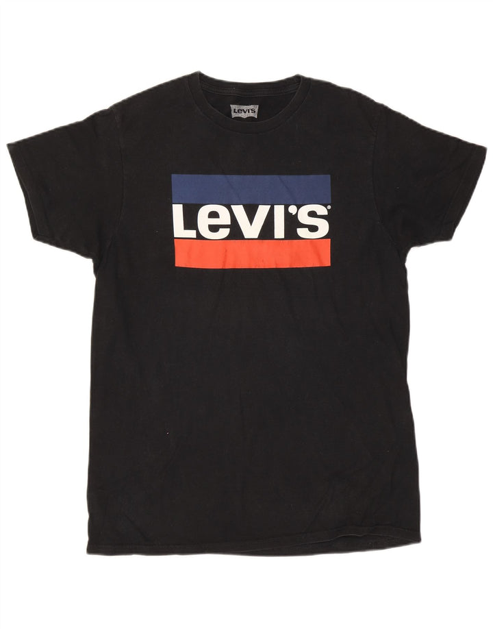 Ανδρικό γραφικό T-Shirt Levi's Top Medium Μαύρο