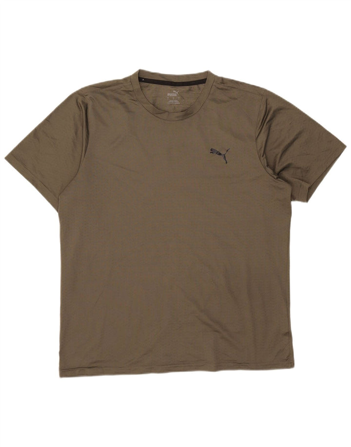 Ανδρικό T-Shirt Puma Top Large Khaki Polyester