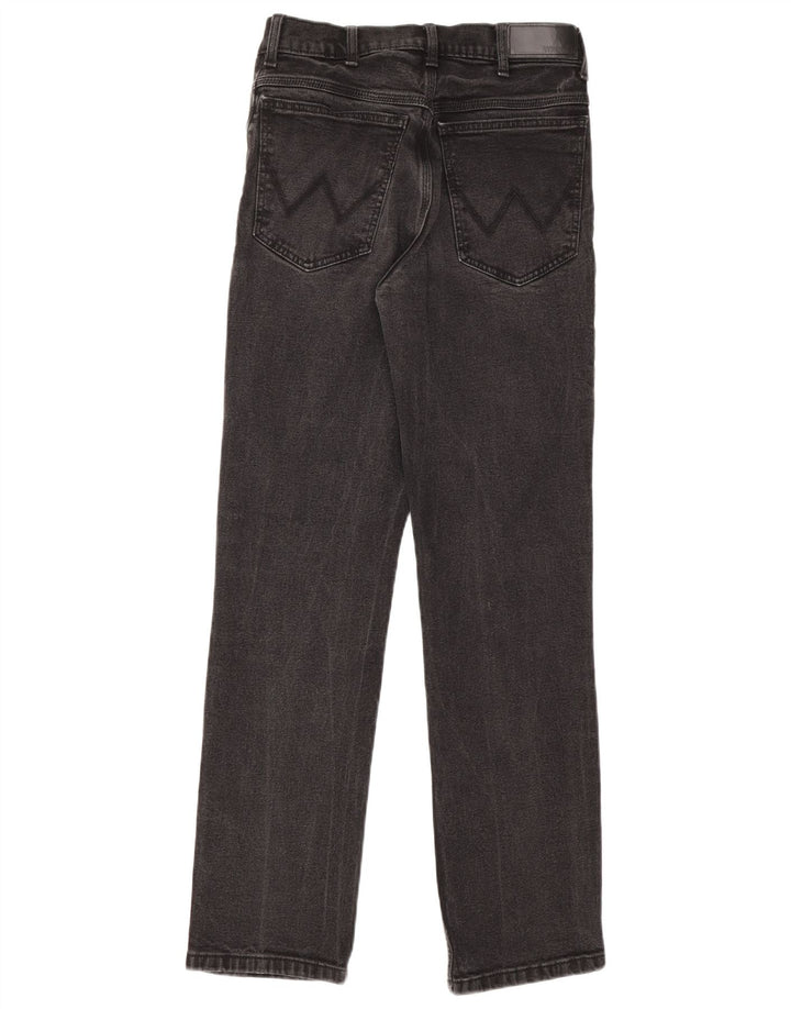 Ανδρικό τζιν Wrangler ίσιο W31 L32 μαύρο βαμβακερό