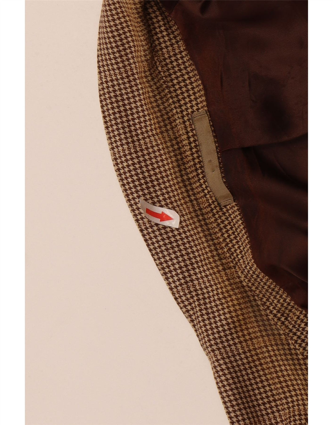 Aquascutum Ανδρικό σακάκι σακάκι με 2 κουμπιά UK 42 XL Καφέ μαλλί Houndstooth