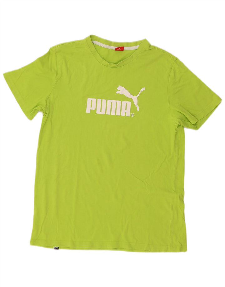 Γραφικό T-Shirt PUMA Girls Top 15-16 ετών Πράσινο βαμβακερό