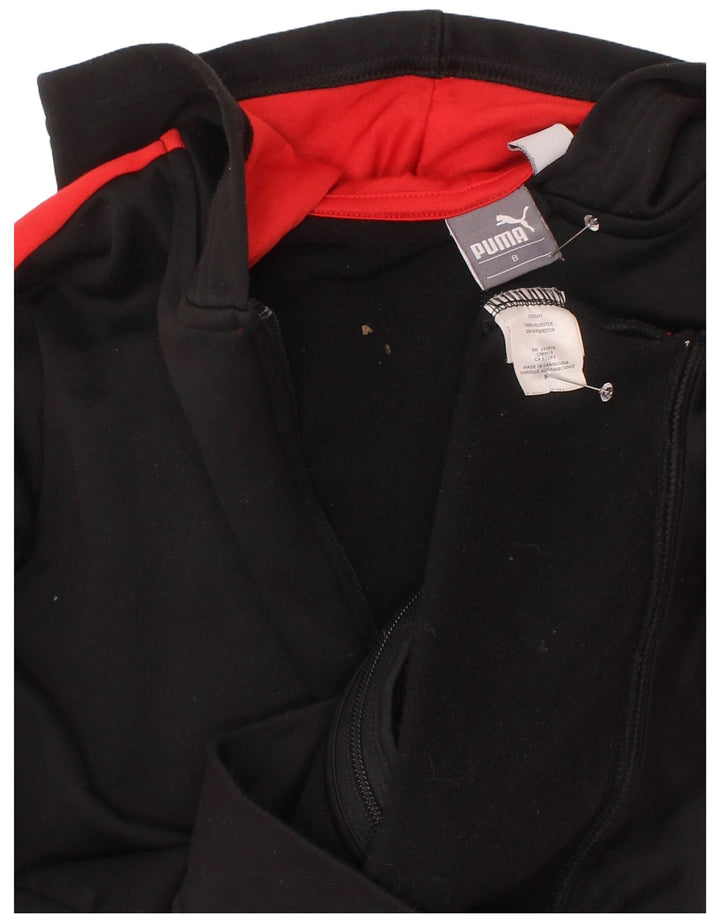 Πουλόβερ Puma Boys με κουκούλα με φερμουάρ 7-8 ετών Μαύρο Colourblock Πολυεστέρας