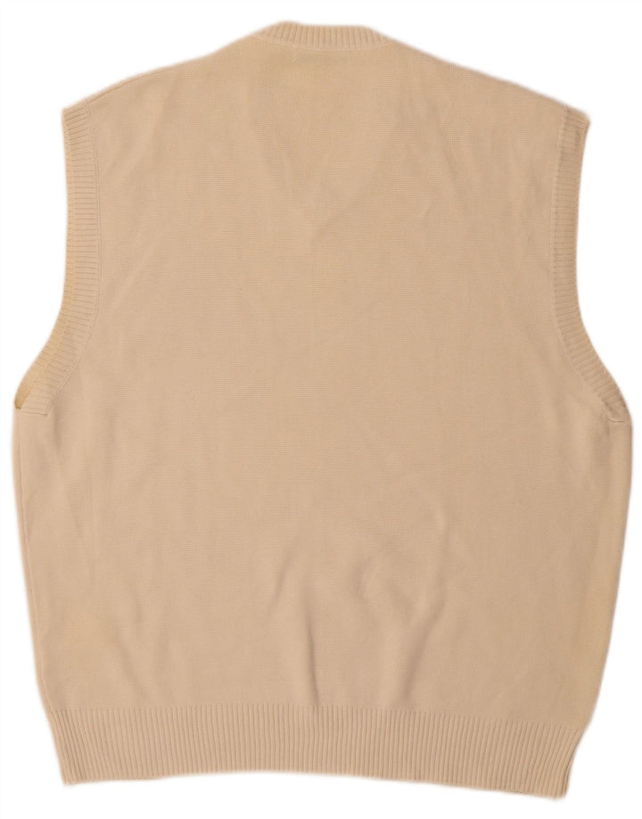 Zara Ανδρικό Γιλέκο Tank Top Μεγάλο Μπεζ Βαμβακερό
