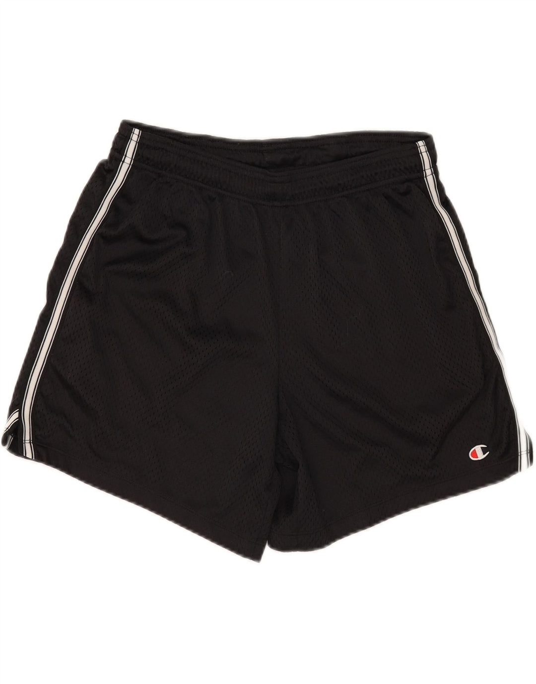 CHAMPION Womens Sport Shorts UK 14 Large  Black Polyester Vintage Champion and Second-Hand Champion from Messina Hembry 