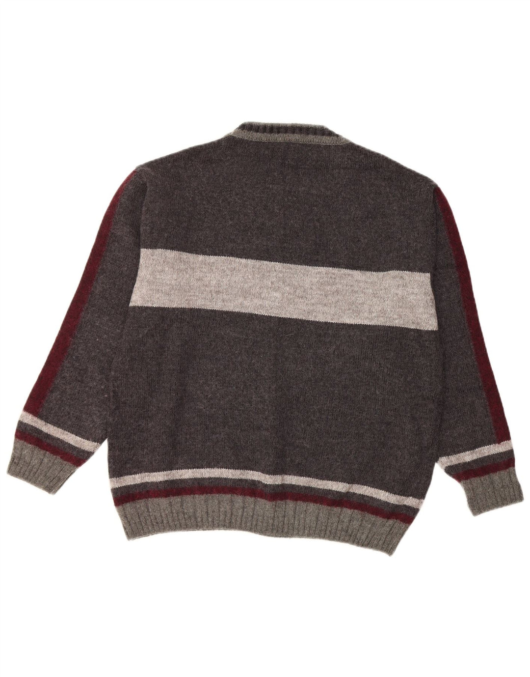 COMMANDER Ανδρικό πουλόβερ με λαιμόκοψη IT 52 Μεγάλο γκρι μαλλί