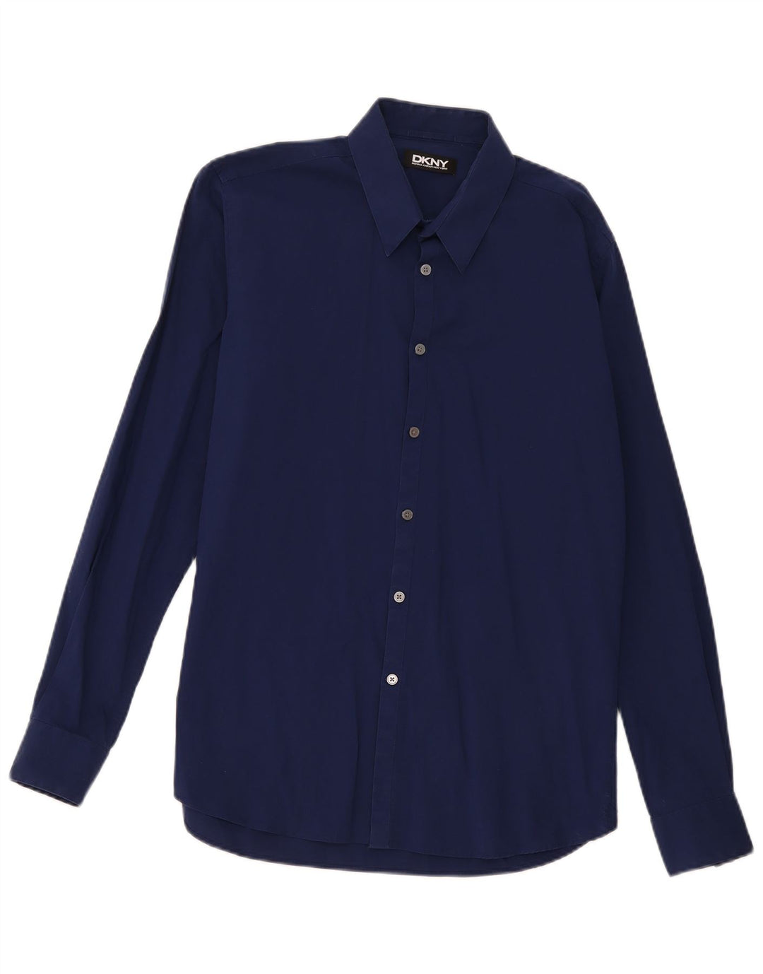 Ανδρικό πουκάμισο Dkny Νούμερο 16 Large Navy Blue από βαμβάκι