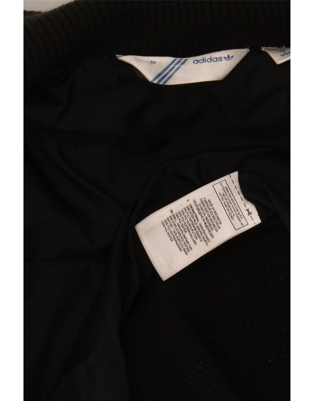 ADIDAS Womens Padded Gilet EU 36 Small Black Polyamide Vintage Adidas and Second-Hand Adidas from Messina Hembry 
