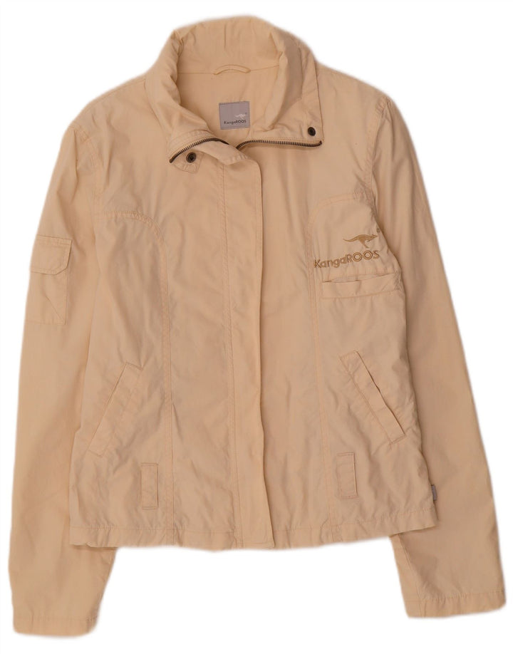 KANGAROOS Womens Utility Jacket UK 12 Medium Beige Cotton