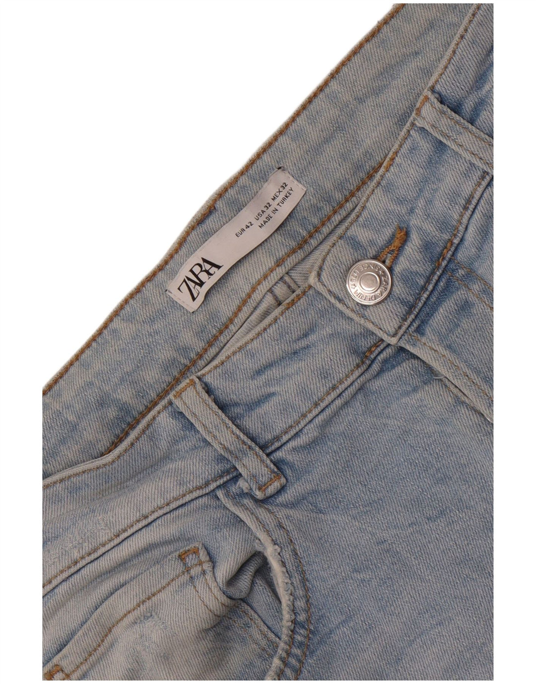Zara Mens Distressed Slim Jeans EU 42 Large W32 L26 Blue