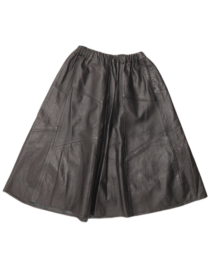 Vintage Γυναικεία Δερμάτινη Φούστα A-Line W30 Medium Black