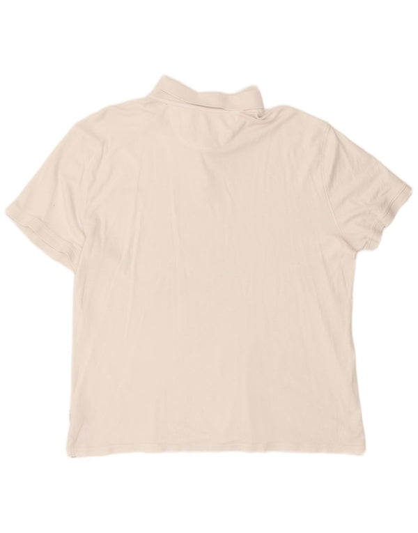 Calvin Klein Ανδρικό Πόλο Μπλουζάκι 2XL Λευκό βαμβακερό