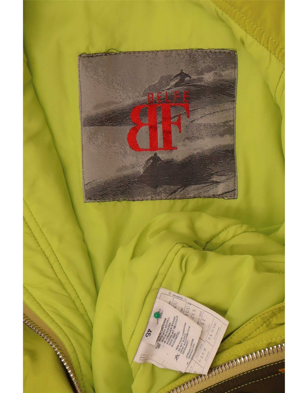 Γυναικείο μπουφάν Belfe Oversized Ski IT 46 Large Green Floral Polyester