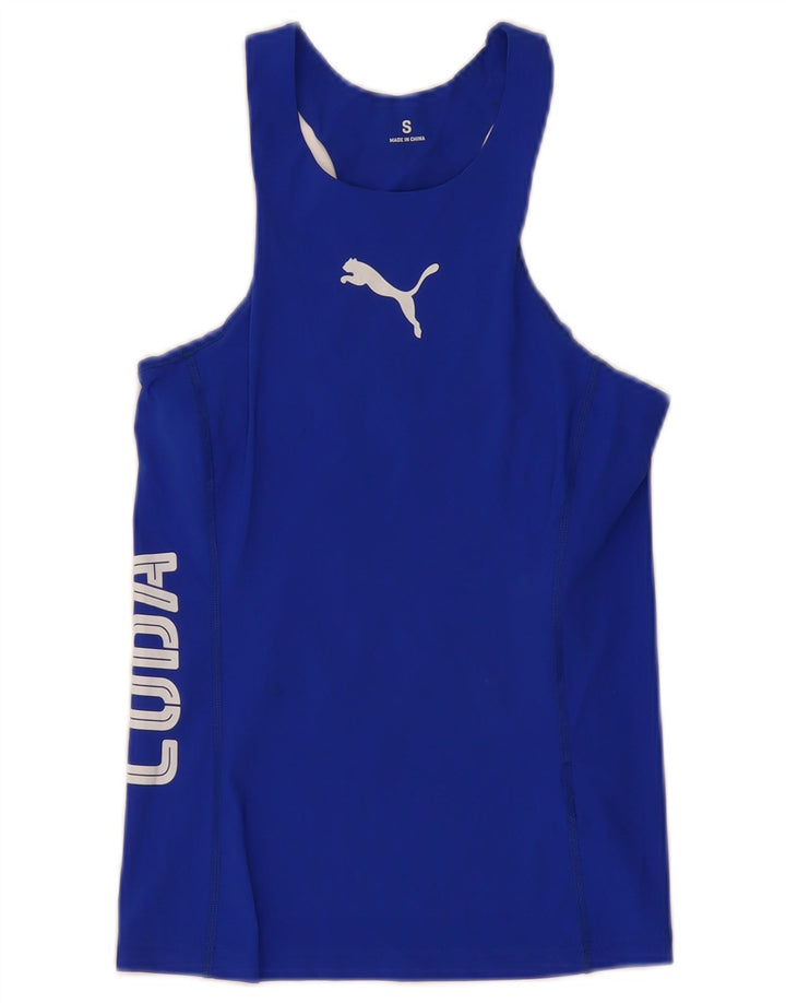 Γυναικείο γιλέκο PUMA Cuba Graphic Top UK 8 Small Blue Polyamide