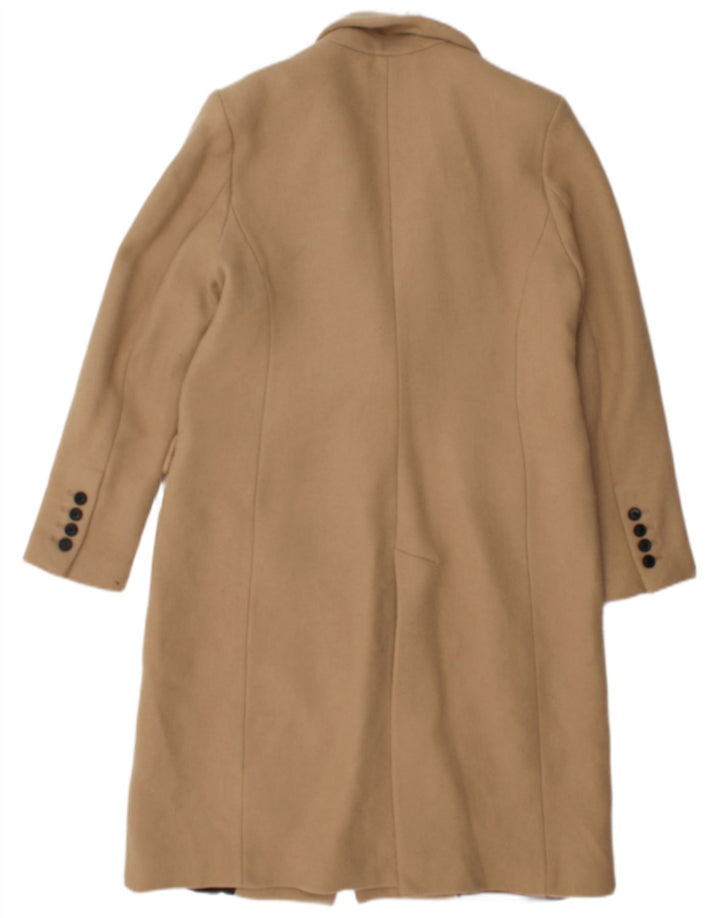 Zara Γυναικείο Παλτό με διπλό στήθος UK 14 Medium Beige Polyester