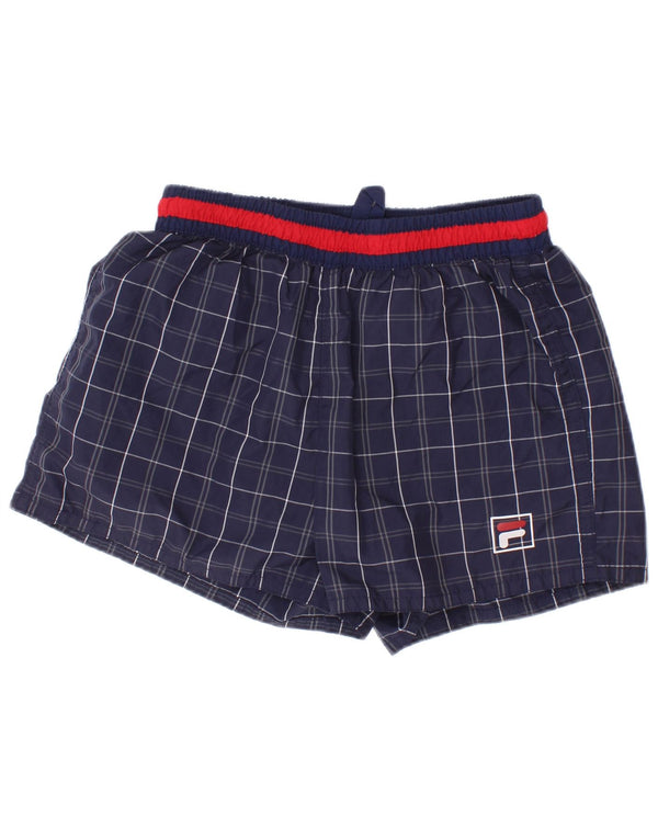 Fila Boys Swimming Shorts 7-8 Years Navy Blue Check