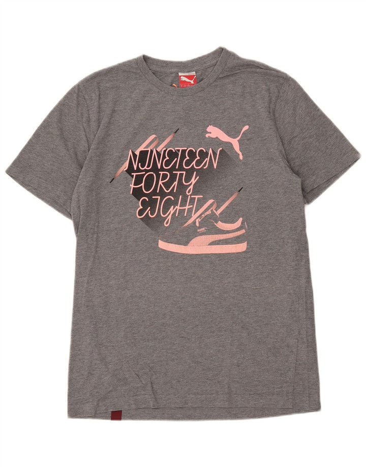 Ανδρικό γραφικό μπλουζάκι Puma Top Medium Grey