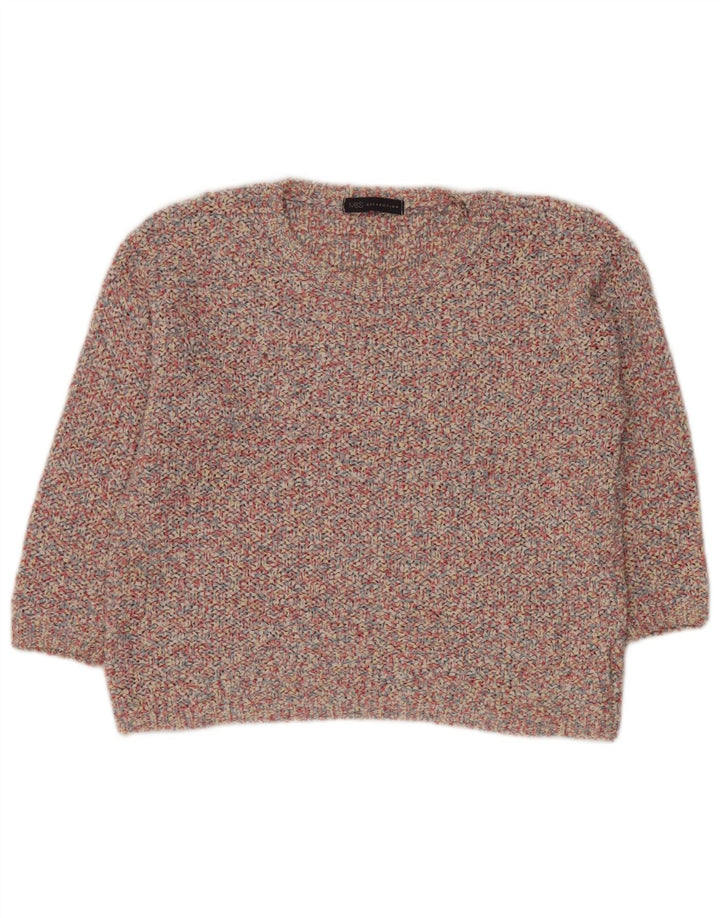 MARKS & SPENCER Γυναικείο πουλόβερ με λαιμόκοψη Crop Crew UK 14 Large Pink