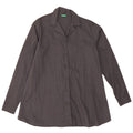 Benetton Γυναικείο πουκάμισο Oversized UK 10 Small Grey Cotton