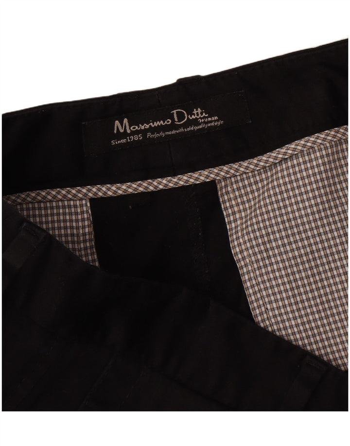 Massimo Dutti Γυναικείο παντελόνι Chino Bootcut W34 L32 Μαύρο βαμβακερό
