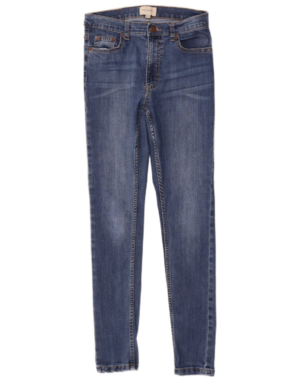 ΓΑΛΛΙΚΗ ΣΥΝΔΕΣΗ Γυναικεία Skinny Jeans UK 10 Small W28 L29 Blue Cotton